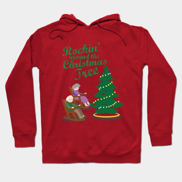 Rocking Around the Christmas Tree Chair Hoodie by FalconArt